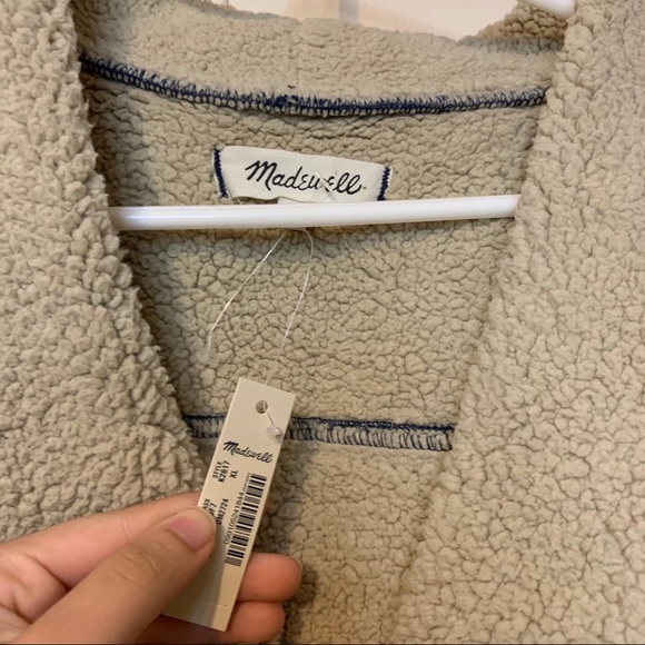 Madewell Sherpa denim cocoon coat - Picture 8 of 12